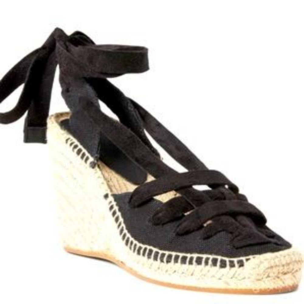 Polo Ralph Lauren Cady ES-CSL Espadrille Ankle Tie Wedge Sandal Size 10